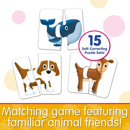 Miniatura 2 de The Learning Journey: ¡Mi primer juego de emparejar! - Cabezas y colas - 15 juegos de rompecabezas autocorregibles de memoria de animales