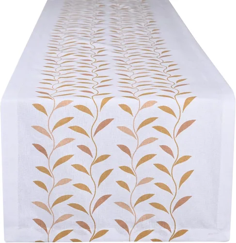 Yourtablecloth Camino de mesa 100% algodón, decoración elegante para Acción de Gracias, lavable, reutilizable, interior o exterior (14 x 72