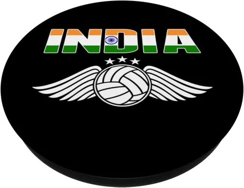 Miniatura 2 de India Volleyball Fans Jersey Pride Indian Flag Sport Lovers PopSockets Swappable PopGrip