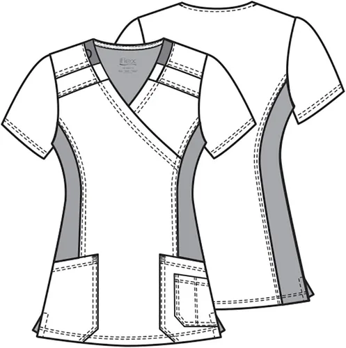 Miniatura 6 de Cherokee Camiseta quirúrgica de ajuste contemporáneo para mujer con panel de punto elástico CK680