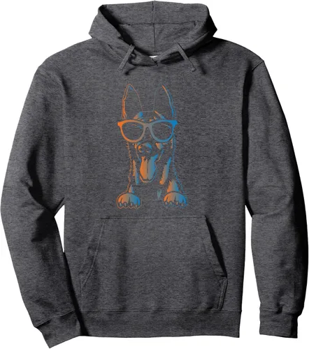 Miniatura 4 de Sudadera con capucha estilo malinois estilo retro vintage de pastor belga malinois belga, Negro