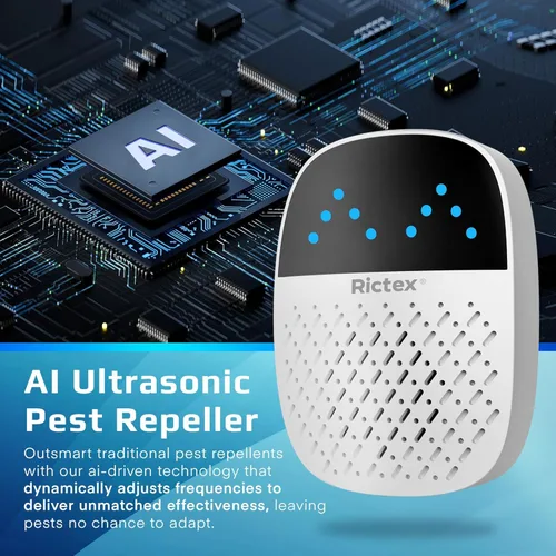 Miniatura 6 de Repelente ultrasónico de plagas enchufable: repelente de ratones y roedores para interiores, repelente electrónico de ratas para el hogar, deshazte