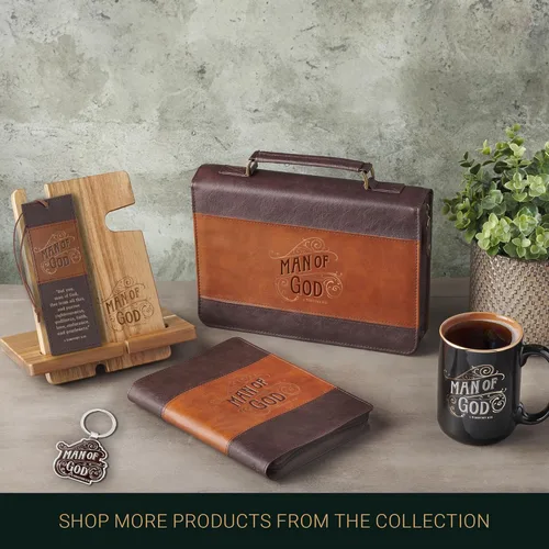 Miniatura 7 de Christian Art Gifts Taza grande de cerámica inspiradora con escritura bíblica para café y té para hombres: Versículo bíblico que anima al hombre