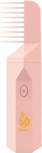 Miniatura 9 de Quemador de incienso árabe, peine electrónico portátil Bakhoor, difusor de aroma musulmán de Ramadán, soporte recargable por USB (negro)