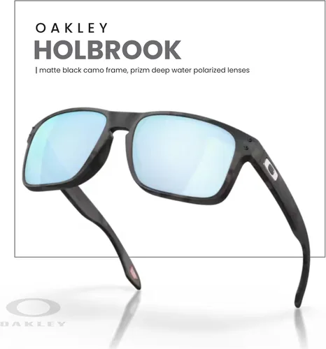 Miniatura 5 de Oakley Holbrook OO9102 - Gafas de sol cuadradas para hombre + paquete con correa + paquete con kit de gafas de diseñador iWear