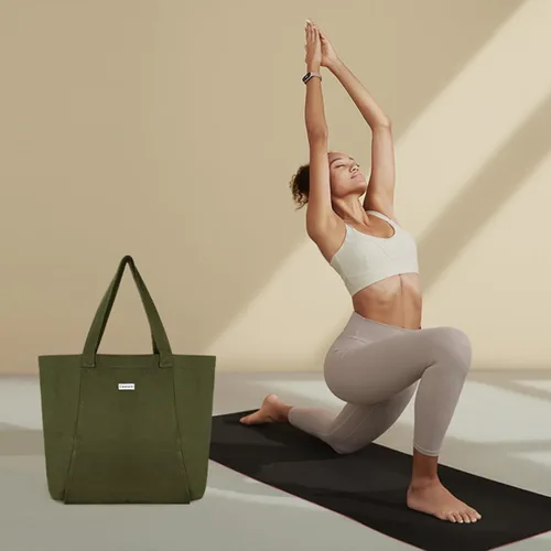 Miniatura 4 de Bolsas de yoga Cwokarb para mujeres con bolsas para esteras de yoga, tote de lona para pilates, bandolera para el hombro, para viajes, oficina