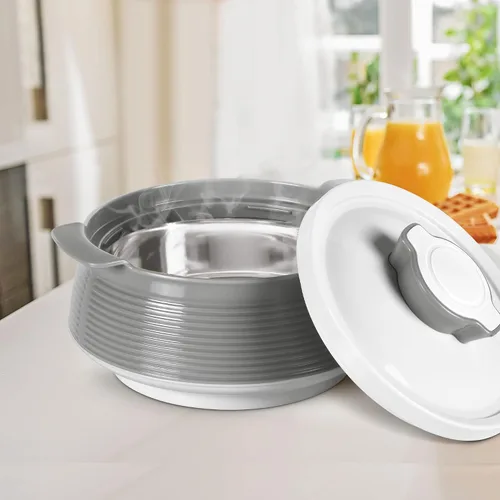 Miniatura 4 de Milton Cacerola para comida caliente, olla caliente de acero inoxidable con aislamiento de doble pared interior con tapa, caja de servir