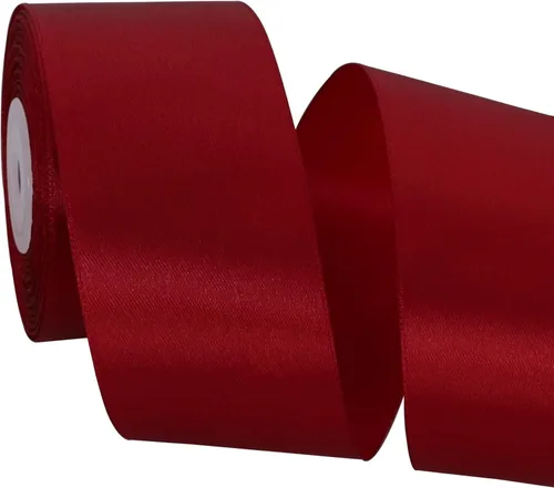 Miniatura 22 de TONIFUL - Cinta de satén de oro rosa de 2 pulgadas x 25 yardas de ancho, rollo de cinta de satén sólida para manualidades, cinta para silla