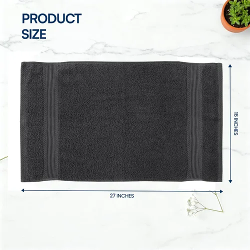 Miniatura 5 de Linteum Textile Supply Toalla de mano negra prémium de 16 x 27 pulgadas, 100% algodón, sin torsión, absorbente, de secado rápido, duradera