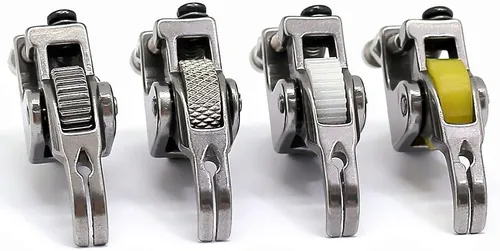 Miniatura 4 de Prensatelas de engranaje de hierro ajustable P363 Roller Zipper Presser Foot para máquina de coser Juki Brother Single Needle Lockstitch Máquina Pie