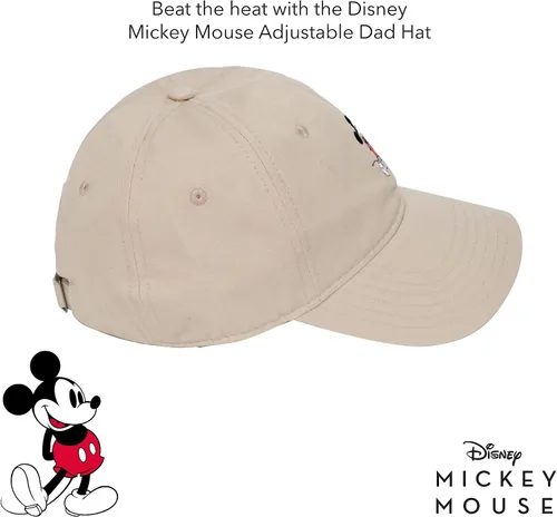 Miniatura 5 de Concept One Disney Mickey Mouse Embroidered Cotton Adjustable Dad Hat with Curved Brim