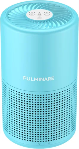 Miniatura 16 de FULMINARE Purificadores de aire para el hogar dormitorio H13 HEPA purificador de aire, 3 velocidades, temporizador, 24 dB, pequeño mini purificador