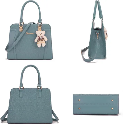 Miniatura 58 de Bolsos de mano de moda para mujer, bolsa de hombro, asa superior, bolsa de mano, juego de 4 piezas