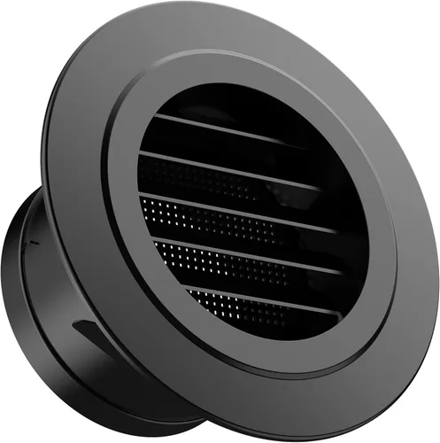 Hon&Guan Soffit Vents - Cubierta redonda de ventilación de aire de escape de 4 pulgadas con pantalla de mosca integrada para baño, cocina, oficina,