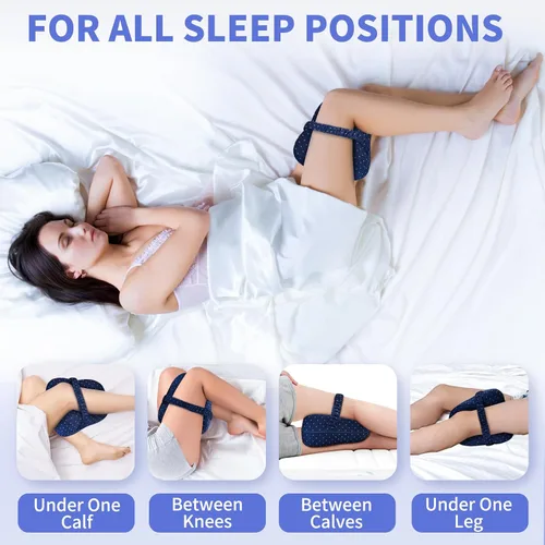 Miniatura 4 de MSJGA Almohada de rodilla para dormir de lado, almohada de rodilla, almohada de alineación para personas que duermen de lado, cojín de espuma