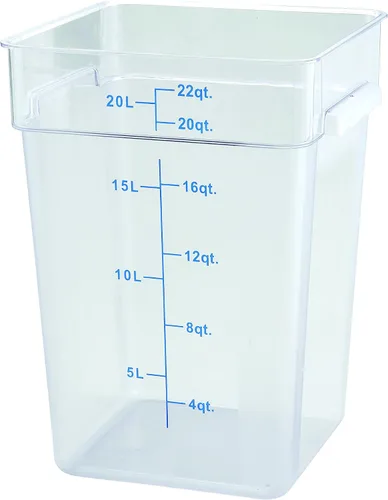 Miniatura 8 de Winco Contenedor de almacenamiento cuadrado, 2 cuartos de galón, transparente, mediano Claro