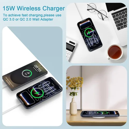 Miniatura 4 de Cargador inalámbrico magnético para iPhone, almohadilla de carga rápida para cargador MagSafe para iPhone 17 Pro Max Air 16e 16 Pro Max 16 Plus 15