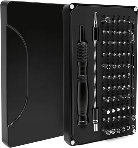 Miniatura 18 de Kit de herramientas de reparación electrónica 49 en 1 con puntas magnéticas S2, destornillador de precisión, puntas extendidas, pinzas, herramienta