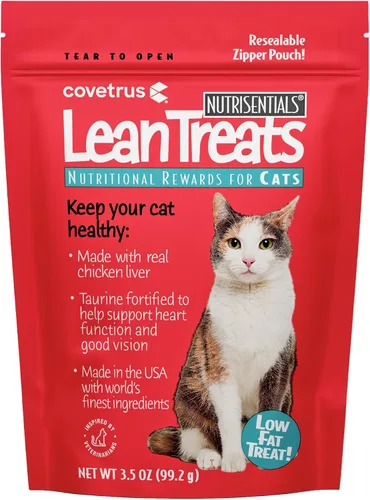 Covetrus Nutrisential Lean Treats para gatos, sabor a pollo bajo en grasa, pequeño, mediano, grande, 1 paquete, 3.5 onzas