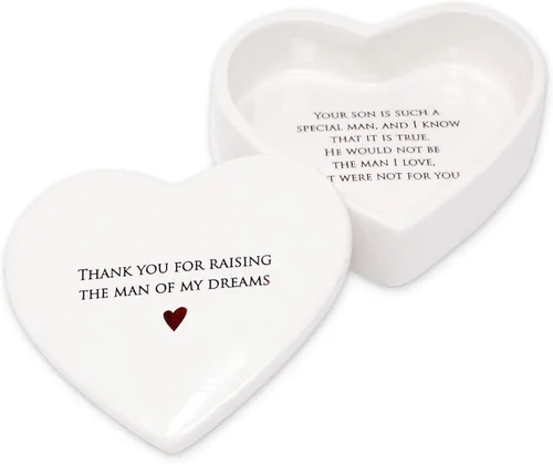 Miniatura 11 de Regalo para mamá de Susabella - Regalo de boda para madre de la novia o madre del novio, caja de cerámica para recuerdos en forma de corazón o caja