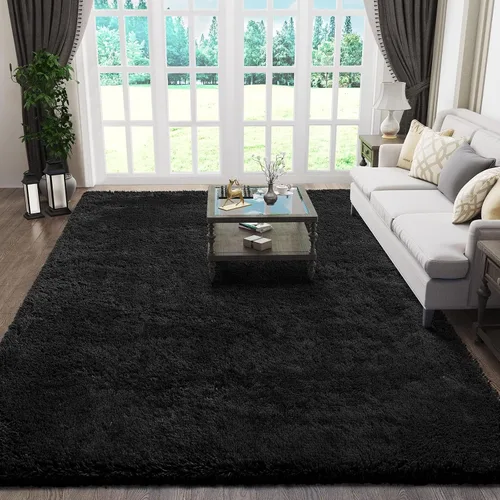 Miniatura 78 de Ophanie Alfombra Verde de Césped, Alfombras de Área para Dormitorio, Alfombra Shag Esponjosa de 4x6 pies, Suave Peluda Afelpada Linda para Niños 7