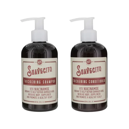 Suavecito Set de champú y acondicionador para el crecimiento del cabello, engrosamiento para la pérdida del cabello, champú y acondicionador para el