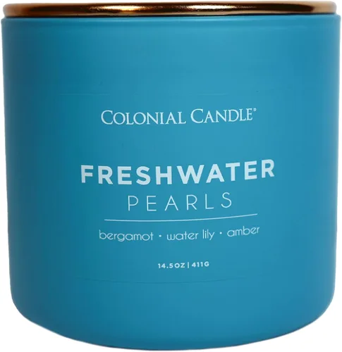 Miniatura 25 de Colonial Candle Winter Woods - Vela perfumada en frasco, colección Pop of Color, 3 mechas, verde, 14.5 onzas, hasta 60 horas de combustión