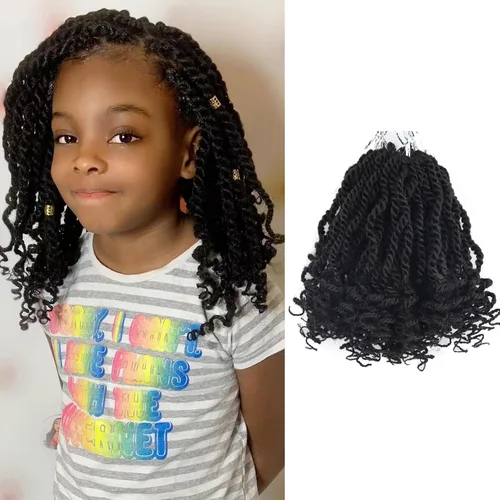 Miniatura 31 de Cabello rubio de ganchillo para mujeres negras, trenzas senegalesas onduladas de ganchillo de 12 pulgadas, trenzas kinky de ganchillo cortas 27613