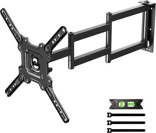 Soporte de pared para TV de brazo largo para televisores de 26 a 65 pulgadas, soporte de pared giratorio de movimiento completo, extensión larga de