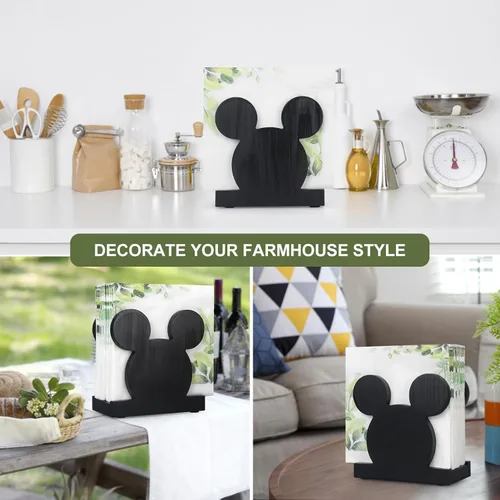 Miniatura 7 de Bonito servilletero de madera para decoración de mesa, servilletero de cocina, accesorios de escritorio de baño, moderno soporte de servilleta