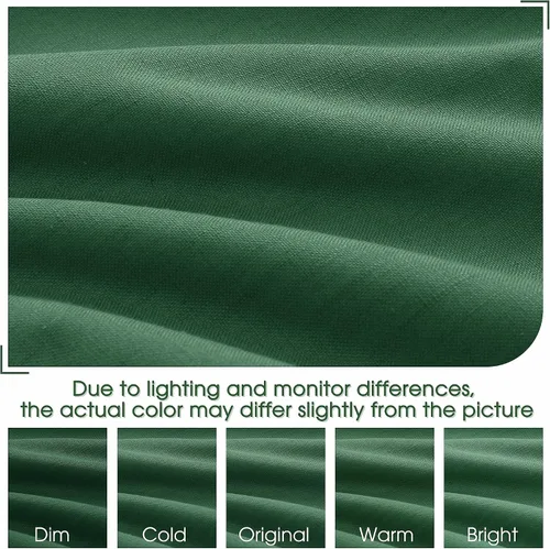 Miniatura 4 de Joywell Cortinas 100% opacas de 84 pulgadas de largo, juego de 2 paneles de cortinas de oscurecimiento de habitación para dormitorio, pestañas Verde