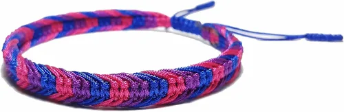 Miniatura 2 de LAMIBEE Pulsera tibetana con diseño de pansexualidad bisexual LGBT Proud Love Brazaletes de cuerda de amuleto y bohemio para mujeres y hombres