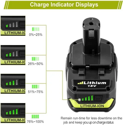 Miniatura 6 de Paquete de 2 baterías P108 de 18 V compatibles con Ryobi 18V ONE+ batería de repuesto P108 P102 P103 P104 P105 P107 P109 P122