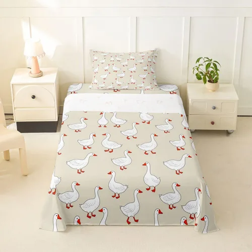 Miniatura 48 de Erosebridal Juego de sábanas para niños y niñas, diseño de pato amarillo, diseño de patos de dibujos animados, juego de ropa de cama de granja