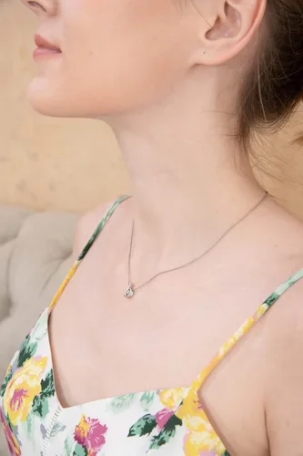 Miniatura 4 de B. BRILLIANT Collares con inicial para mujer, plata esterlina, pequeño, delicado, alfabeto, letra, nombre, colgante personalizado para mujer