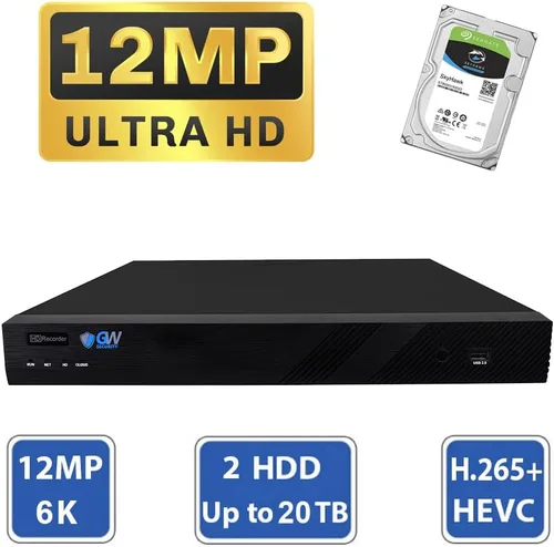 Miniatura 8 de GW Security - Sistema de cámara de seguridad PoE AcuSearch de 32 canales 12MP NVR UltraHD 4K (3840x2160), con 16 balas y 16 domos 4K (8MP), cámara