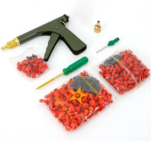 Miniatura 8 de Pistola de tapón de neumáticos de alta resistencia, kit de reparación de neumáticos de hongos, herramienta universal de reparación de pinchazos sin