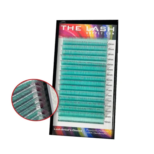 Miniatura 17 de THE LASH SUPPLY Extensiones de pestañas de volumen de color para Halloween, rizo CC, 0.51-0.70 pulgadas de longitud, 0.07 de grosor, rizo natural
