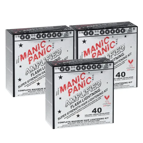 Miniatura 7 de MANIC PANIC Flash Lightning - Kit de Decoloración Súper Fuerte - Revelador de 40 Volúmenes + Polvo Decolorante - Aclarador de Cabello para Cabello