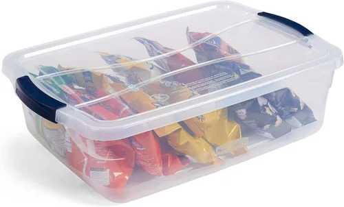 Miniatura 8 de Rubbermaid Cleverstore Contenedores de Almacenamiento Transparentes de 17 Qt con Tapas, Paquete de 6, Apilables, Sin BPA, Fabricado en EE.UU
