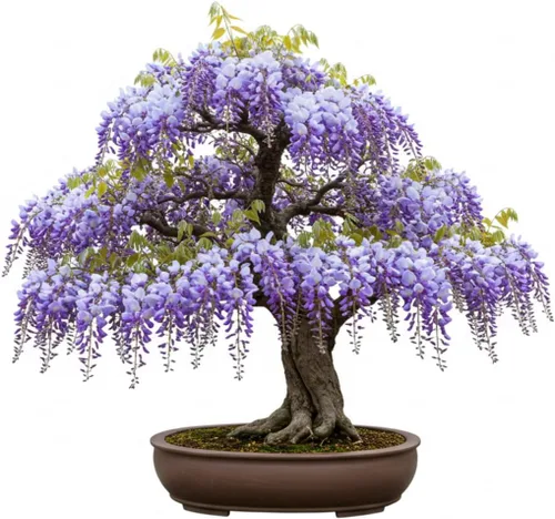 Plántula de bonsái de glicina china para plantar, plántula bien arraigada de 1 año, árbol ornamental de rápido crecimiento con flores