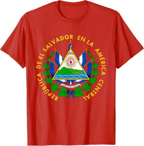 Miniatura 85 de Camiseta con diseño de emblema de la bandera de El Salvador