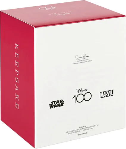 Miniatura 4 de Hallmark Keepsake Adorno de Navidad 2023, Disney 100 años de Wonder Star Wars y Marvel Heroes, juego de 4, regalos para fanáticos de Star Wars