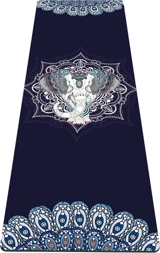 Miniatura 58 de nuveti Alfombrilla de yoga con estampado extra grueso de elastómero termoplástico antideslizante con bolsa de transporte, 72 x 24 pulgadas, extra