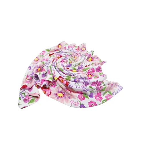 Miniatura 3 de Toldo para asiento de coche para bebé, extra suave y elástico, funda de lactancia floral púrpura y rosa