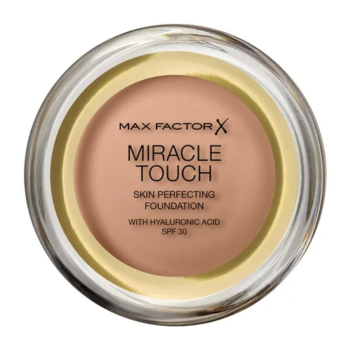 Miniatura 11 de Max Factor Miracle Touch Foundation, fórmula nueva y mejorada, SPF 30 y ácido hialurónico, almendra tostada 97 97 Almendra tostada