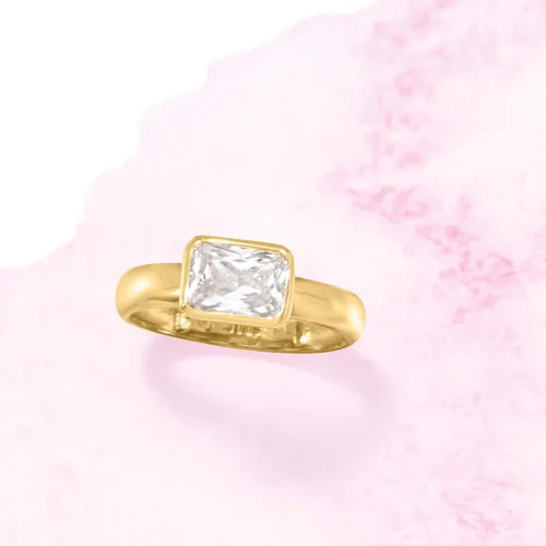 Miniatura 4 de Ross-Simons Anillo CZ de 1.70 quilates en oro amarillo de 14 quilates