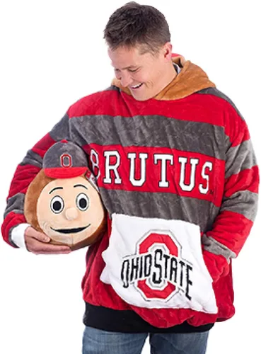 Manta con Capucha Vestible Plushible de Gran Tamaño Sudadera del Estado de Ohio con Bolsillo Regalos Acogedores para Mujeres Hombres Niñas Niños