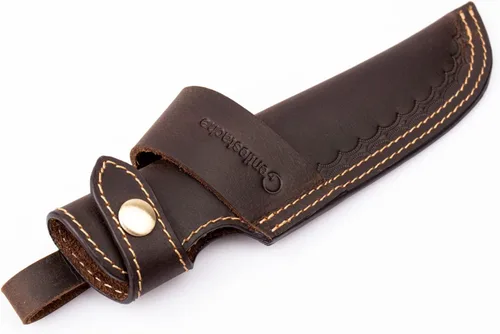 Miniatura 8 de Gentlestache Funda para cuchillos de 5 pulgadas, transporte horizontal y vertical, acceso rápido, funda de cuero negro para cuchillos