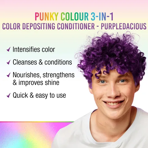 Miniatura 2 de Punky Colour 3 en 1 Limpiador y acondicionador para el cabello con depósito de color, 8.5 onzas líquidas (AuburnAmazing)